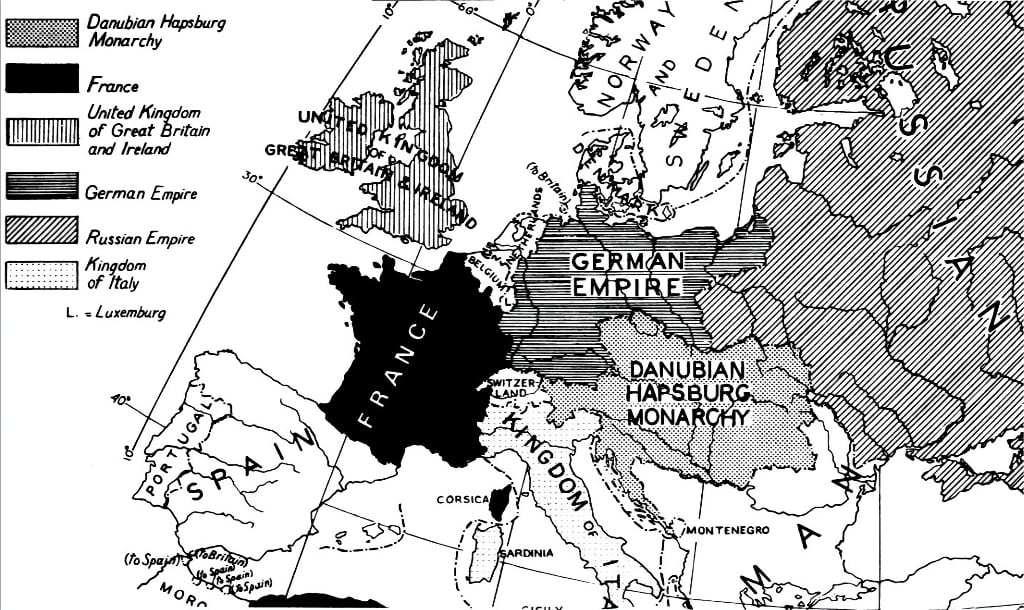 Figure 1: Europe before World War I