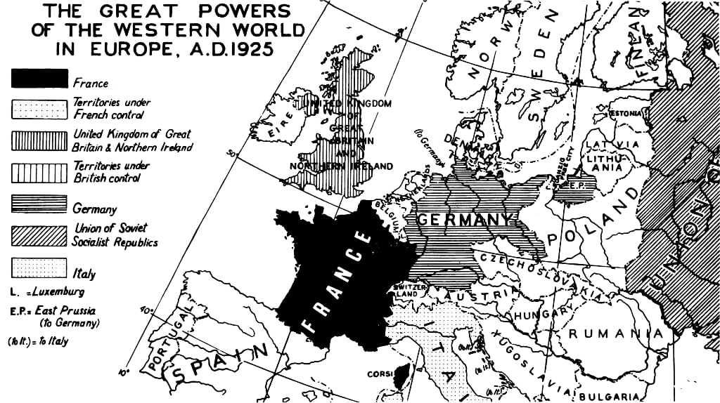 Figure 2: Europe between the two World Wars