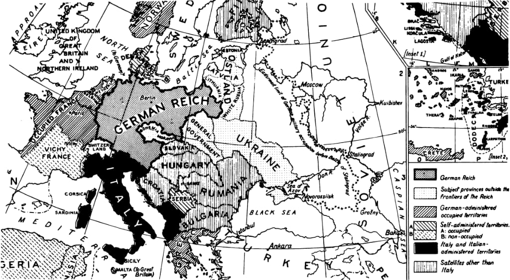 Figure 3: Nazi-dominated Europe